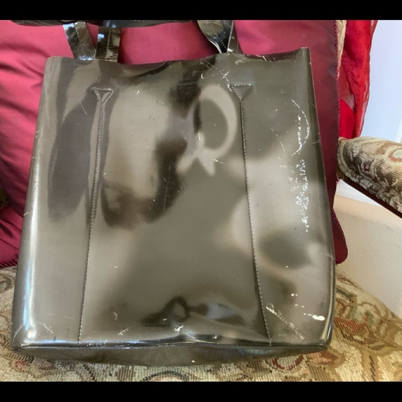 Auth. Vintage Brown Ferragamo Tote w Gancini Patterns - Picture 5 of 7